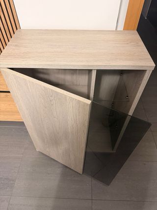 Mueble Expositor Moderno Madera y Cristal