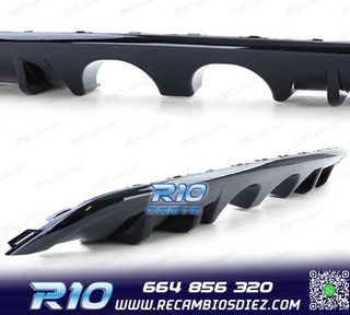 DIFUSOR VOLKSWAGEN VW GOLF 6 08-12 NEGRO BRILLO DOBLE SALIDA