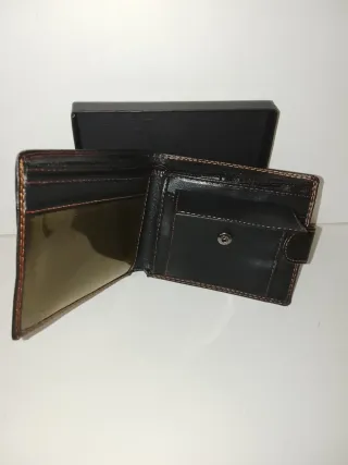 Cartera polipiel negra