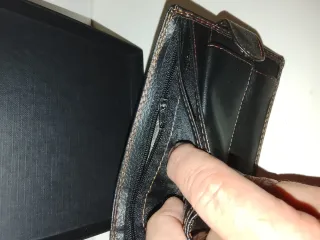 Cartera polipiel negra