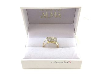 anillo oro 18k con piedra con circonita