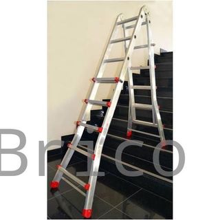 Escalera Telescópica Aluminio 5+5 Pestaña