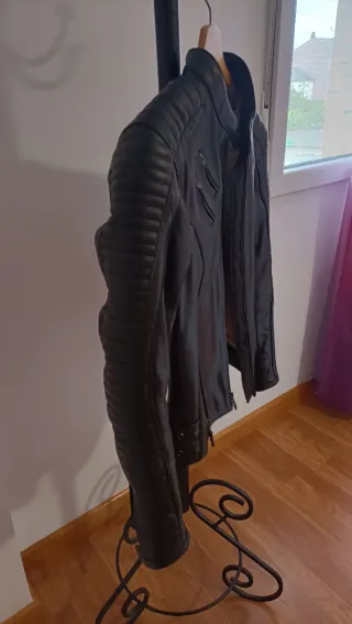 Chaqueta de cuero Segura con protecciones