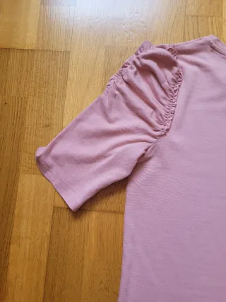 Camiseta Zara manga globo rosa