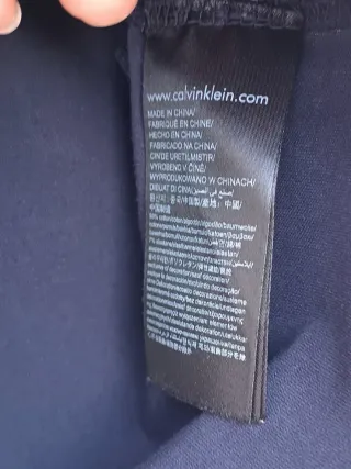 Camiseta Calvin Klein V-Neck Azul Talla M