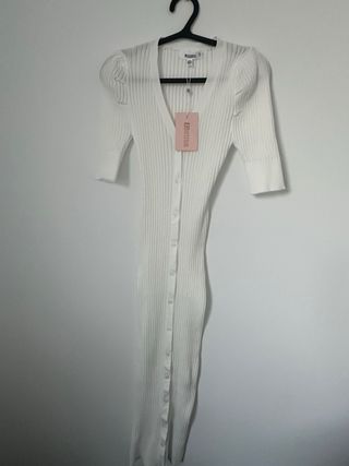 Vestido largo blanco Missguided