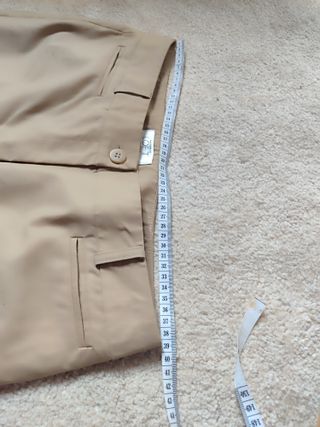 Pantalone palazzo lana beige