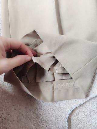 Pantalone palazzo lana beige