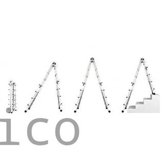 Escalera Telescópica Aluminio 3+3 Pestaña