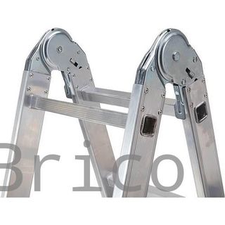 Escalera Telescópica Aluminio 4+4 Pestaña