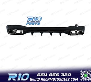 DIFUSOR MERCEDES W206 AMG 21- LOOK C63 + COLAS ESCAPE CROMO
