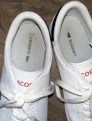 Zapatillas Lacoste Piel Texturizada Blancas