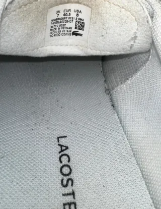 Zapatillas Lacoste Piel Texturizada Blancas