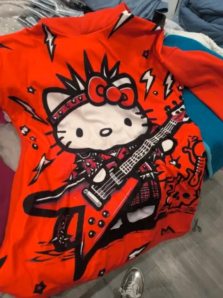 Sudadera Hello Kitty Rock N Roll Naranja