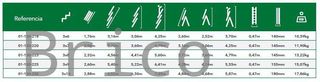 Escalera Aluminio 3x9 - 2,60+2,60+2,60 M - 60-60-60x25mm