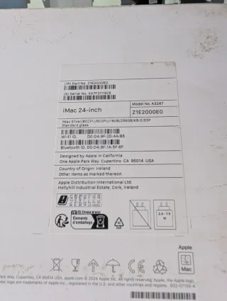 iMac Apple A3247 (2024) de 24" M4 16GB RAM 256GB