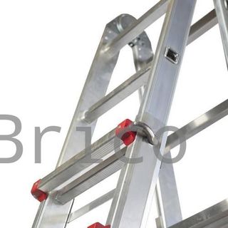 Escalera Telescópica Aluminio 3+3 Pestaña