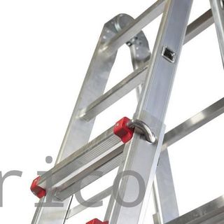 Escalera Telescópica Aluminio 3+3 Pestaña