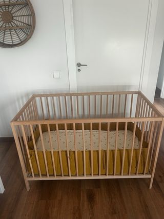 Cuna IKEA SNIGLAR + Colchón + Protector
