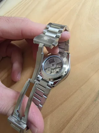 Reloj Automático Azul Plata