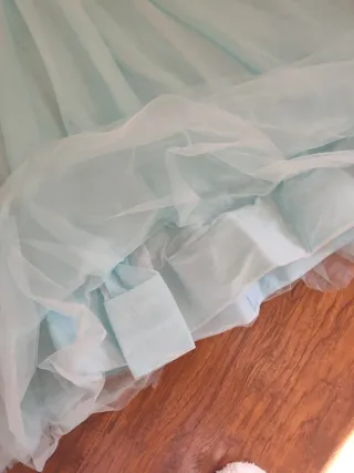 Vestido fiesta largo verde agua de Elie Saab 36