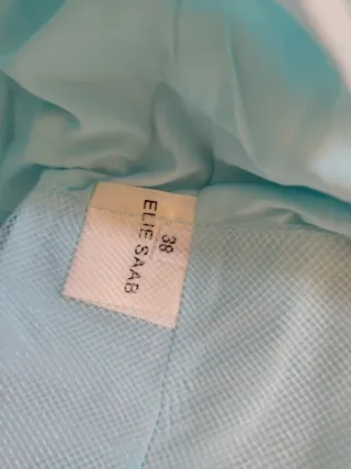 Vestido fiesta largo verde agua de Elie Saab 36