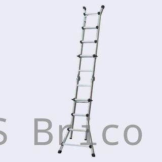 Escalera Telescópica Articulada Aluminio 3+3 Pestaña