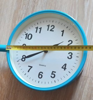 Reloj grande de pared doble cara azul