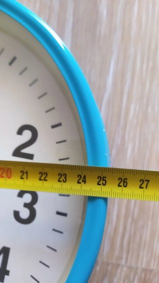 Reloj grande de pared doble cara azul