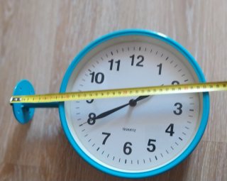 Reloj grande de pared doble cara azul