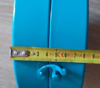Reloj grande de pared doble cara azul