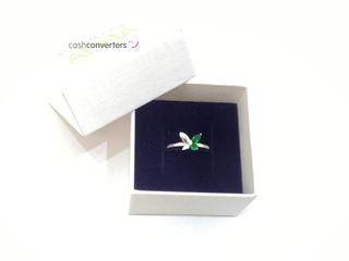 anillo plata 925mm con piedra con circonita