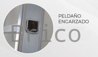 Escalera Aluminio 2x9 - 2,5+2,5 M - 66x25mm