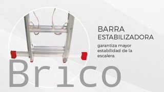 Escalera Aluminio 2x9 - 2,5+2,5 M - 66x25mm