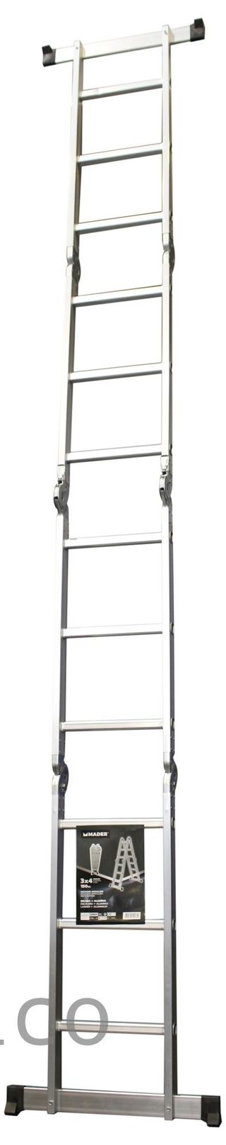 Escalera Multisusos Aluminio Profesional 4x3 Peldaños Plataforma - 10086