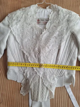 Corpiño Fallera Manga Larga Plateado