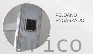 Escalera Aluminio 2x9 - 2,5+2,5 M - 66x25mm