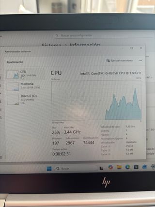 Portátil HP Elitebook Plata