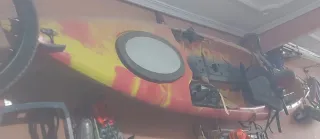 Kayak G-80 con carrito ,timón de cola,soporte caña