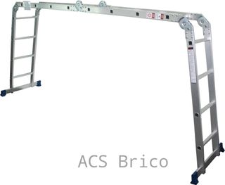 Escalera Multiusos Aluminio Profesional 4x4 Peldaños - 10087