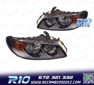 FAROS PARA NISSAN ALMERA 02-06 FONDO NEGRO