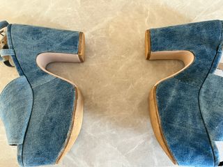 Sandalias MIM Talla 36 Piel Vegana y Denim