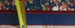 Caja decorativa floral azul y rosa