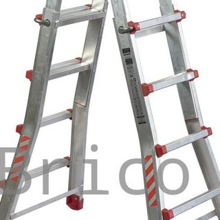 Escalera Telescópica Aluminio 4+4 Pestaña