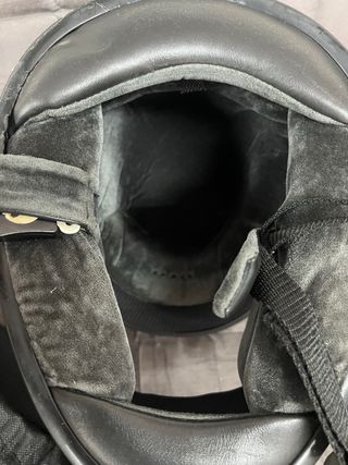 Casco Moto NZi Negro y Gris Rayas