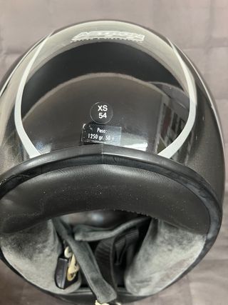 Casco Moto NZi Negro y Gris Rayas