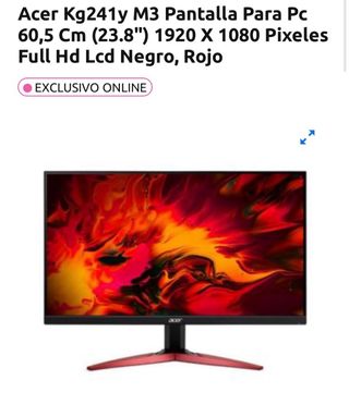 LLEVATELO HOY-Monitor Acer KG241Y 23.8 Full HD
