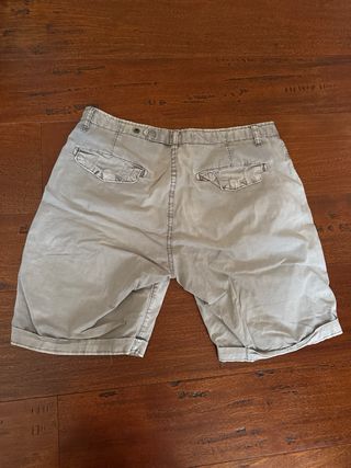 Pantaloni corti uomo grigio slim