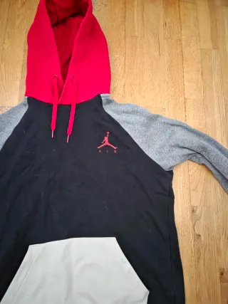 Sudadera Jordan Negra Roja Gris