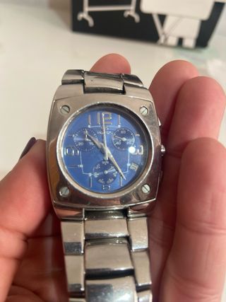Reloj Breil Cronógrafo Azul y Plateado